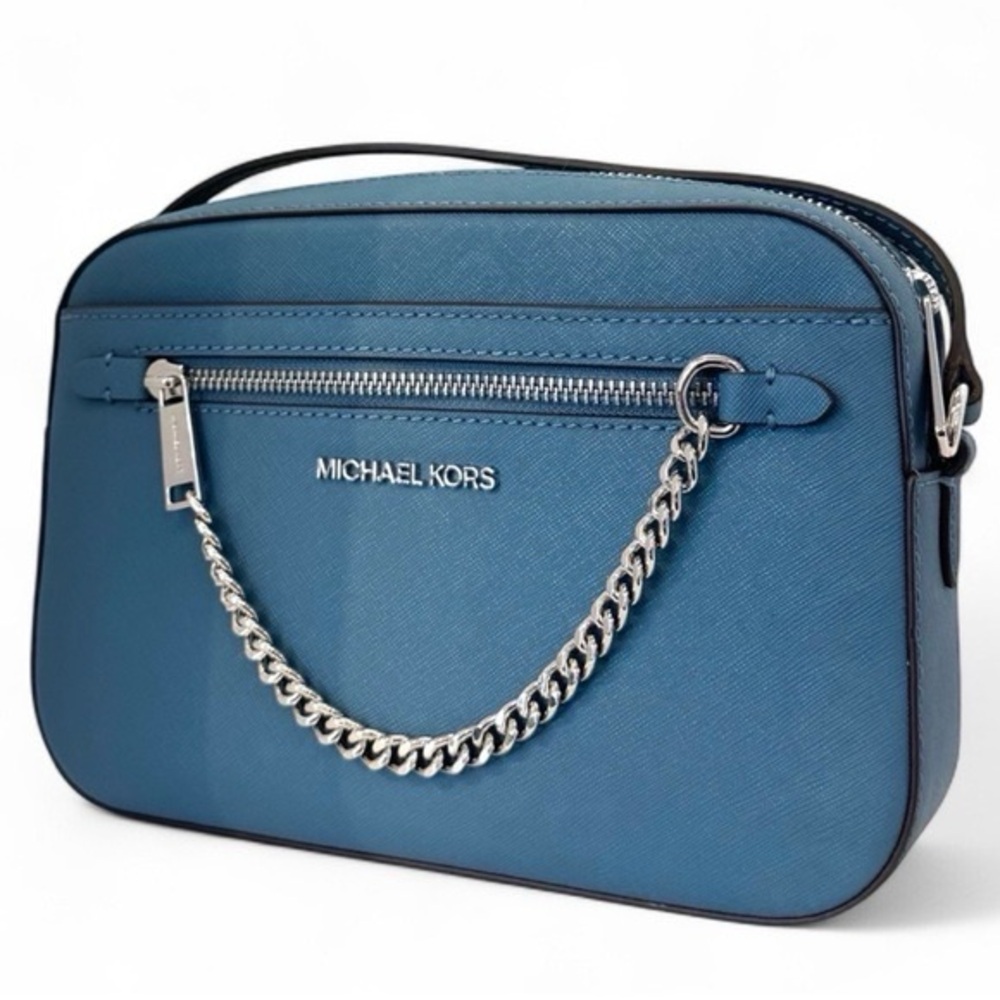 NWT MK Jet Set Large Leather Crossbody Bag